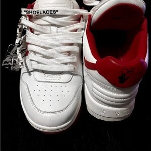 White and red Off-White Trainers size 9